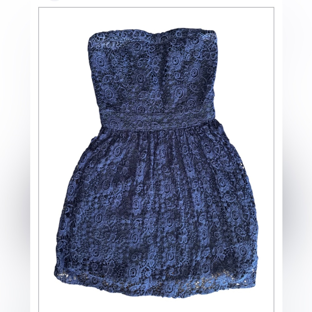 Abercrombie kids Strapless Blue Lace Dress